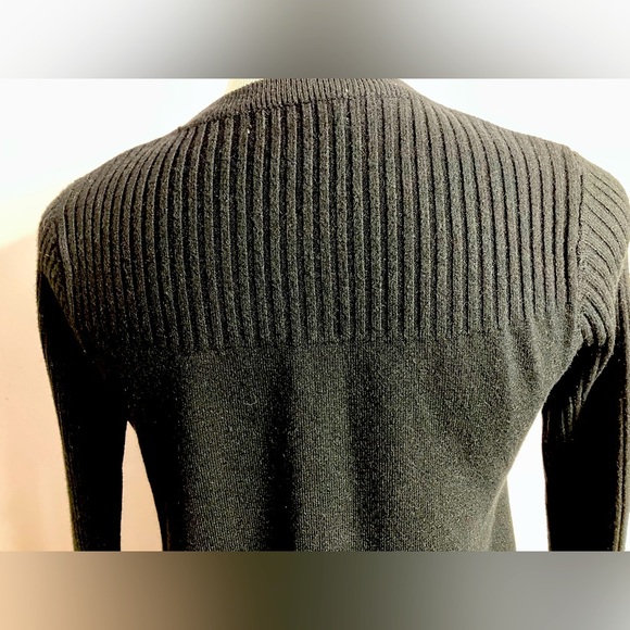 Estrna Jane Women’s Pullover/Crew/Fringed Sweater, Large*, Black, Tight Knit - Picture 5 of 6